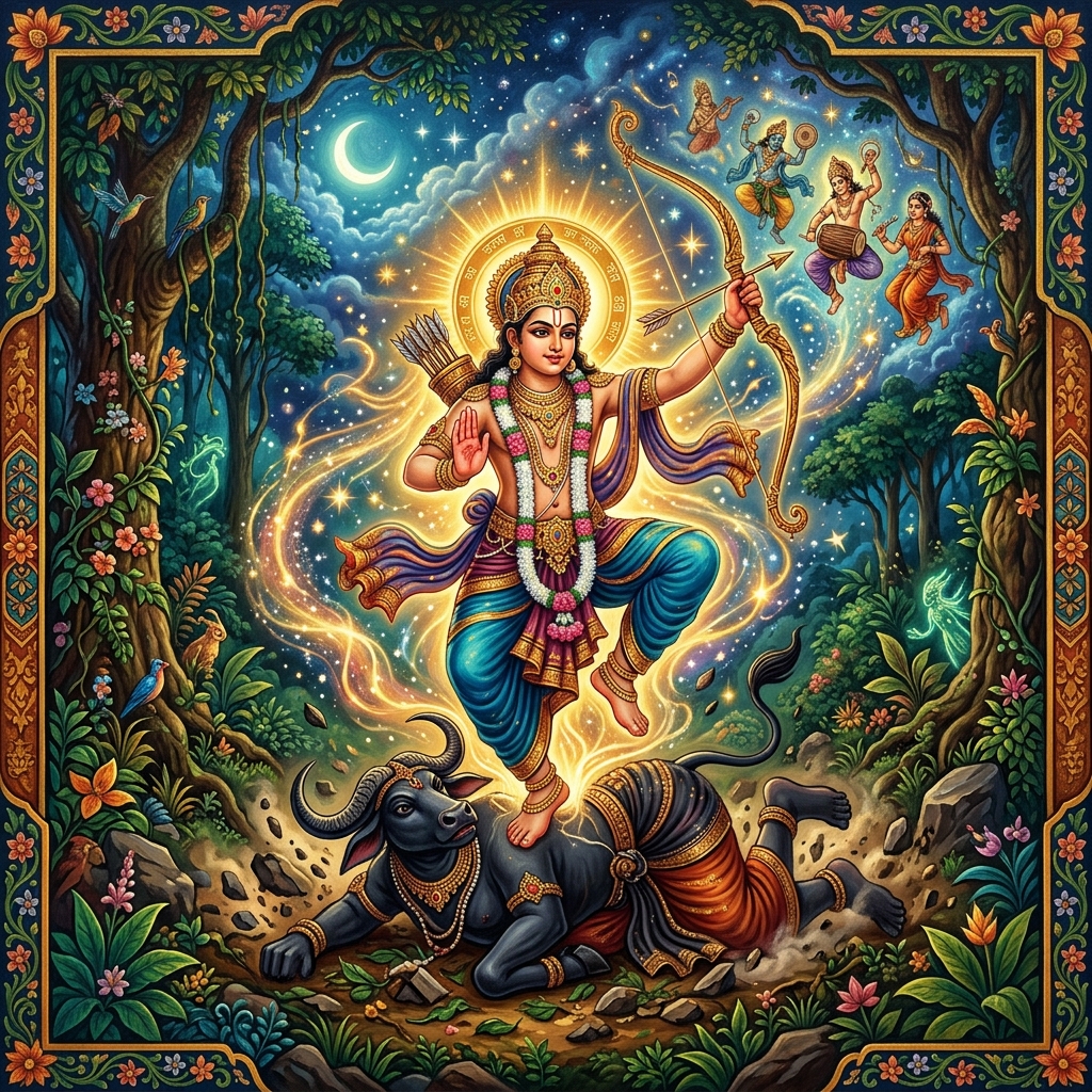 Lord Ayyappa Slaying Mahishi